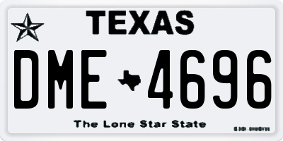 TX license plate DME4696