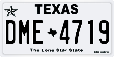 TX license plate DME4719