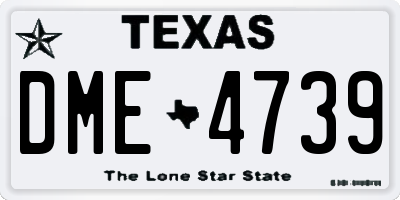 TX license plate DME4739