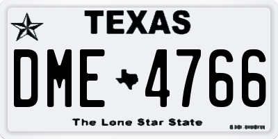 TX license plate DME4766