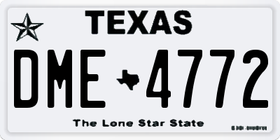 TX license plate DME4772