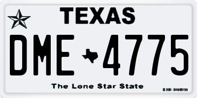 TX license plate DME4775