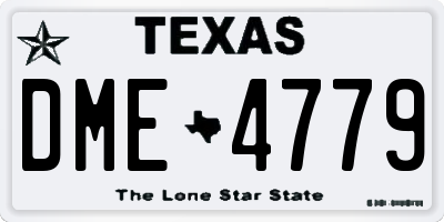 TX license plate DME4779