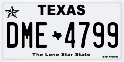 TX license plate DME4799