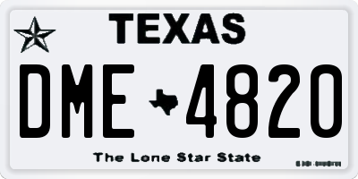TX license plate DME4820