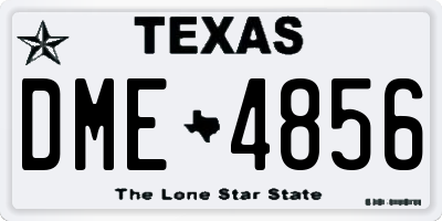 TX license plate DME4856