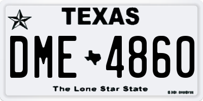 TX license plate DME4860