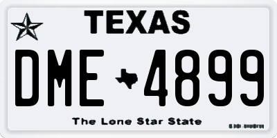 TX license plate DME4899