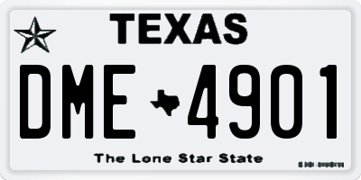 TX license plate DME4901