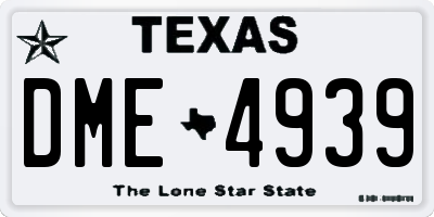 TX license plate DME4939