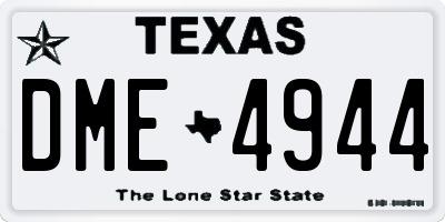 TX license plate DME4944