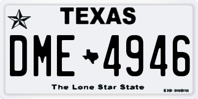 TX license plate DME4946