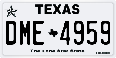 TX license plate DME4959