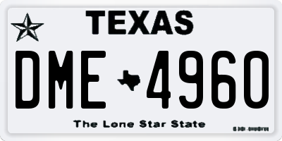 TX license plate DME4960