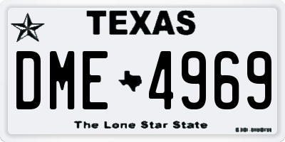 TX license plate DME4969