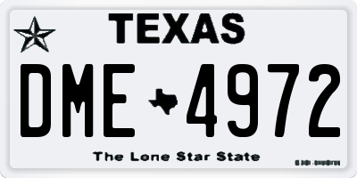TX license plate DME4972