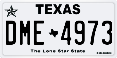 TX license plate DME4973