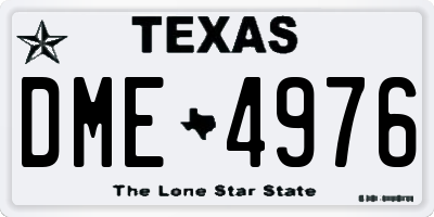 TX license plate DME4976