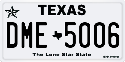 TX license plate DME5006