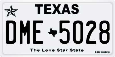 TX license plate DME5028