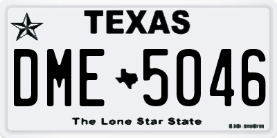 TX license plate DME5046
