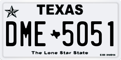 TX license plate DME5051
