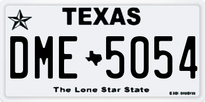 TX license plate DME5054
