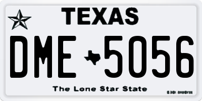 TX license plate DME5056