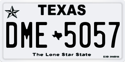 TX license plate DME5057
