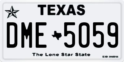 TX license plate DME5059