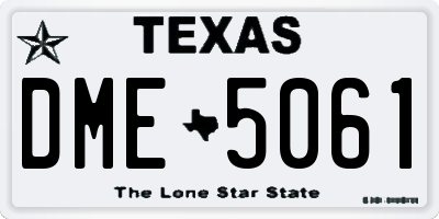 TX license plate DME5061