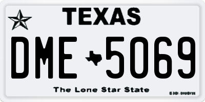 TX license plate DME5069