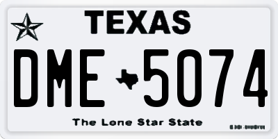TX license plate DME5074