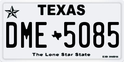 TX license plate DME5085