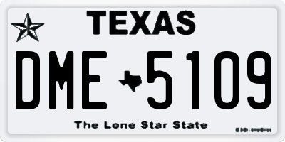 TX license plate DME5109