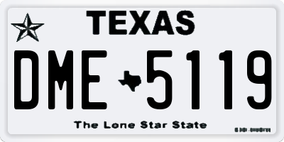 TX license plate DME5119