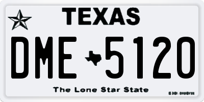 TX license plate DME5120