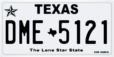TX license plate DME5121