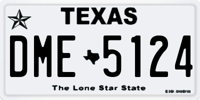 TX license plate DME5124