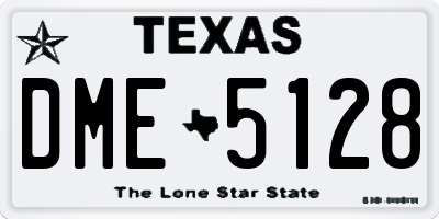 TX license plate DME5128