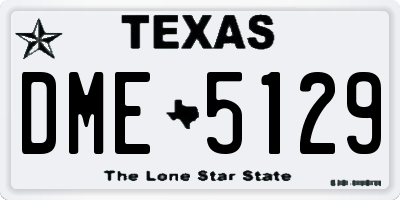 TX license plate DME5129