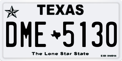TX license plate DME5130