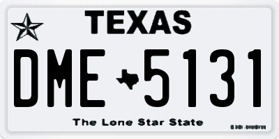 TX license plate DME5131