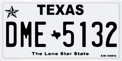 TX license plate DME5132