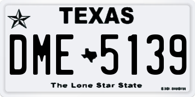 TX license plate DME5139