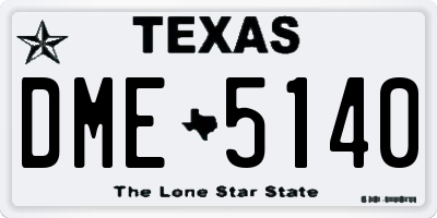 TX license plate DME5140
