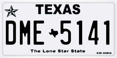 TX license plate DME5141