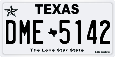 TX license plate DME5142