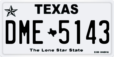 TX license plate DME5143