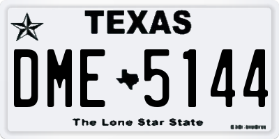 TX license plate DME5144